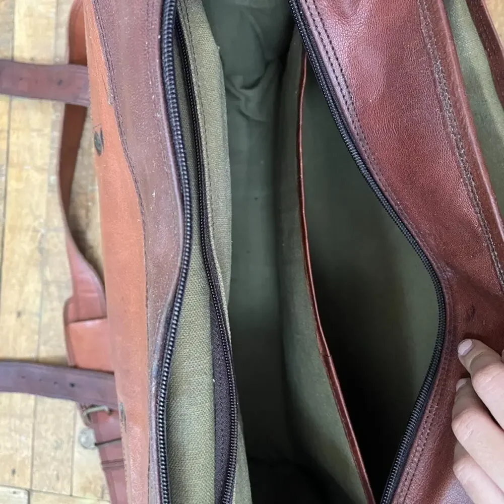 Brown Leather Messenger Bag 18